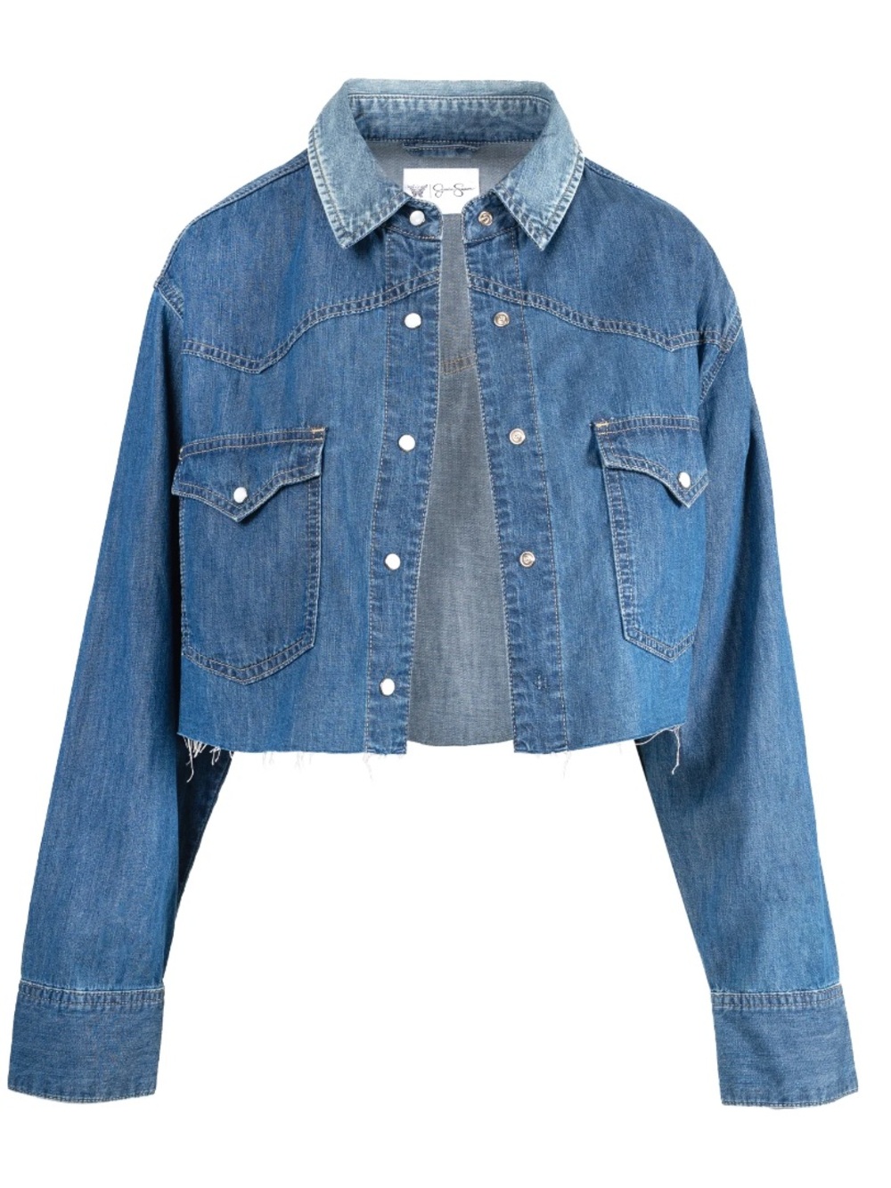 Jessica Simpson Women's Cropped Denim Western Shirt